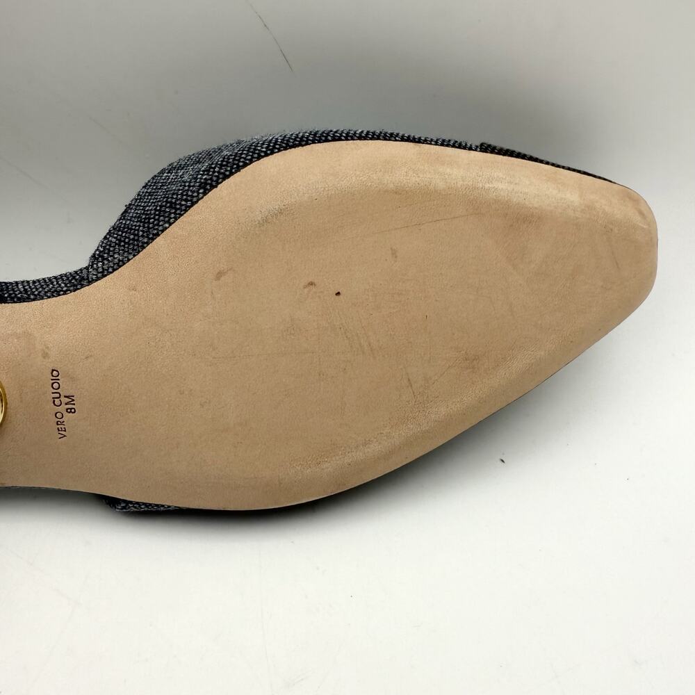Veronica Beard Womens Cecile Denim Cap Toe Slingback Heel US 8 M Blue Black NWOB - Picture 13 of 13